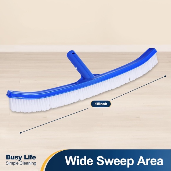 18" Swimming Pool Heavy Duty Wall Tile Cleaning Brush Head - Pole Not Included - Picture 4 of 9